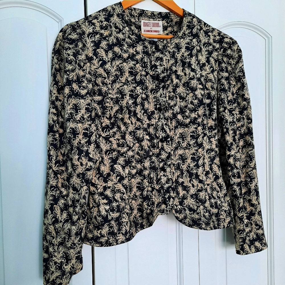 Vintage 100% silk Maggy London blouse sz 12